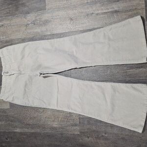 Kensie Corduroy Women's Size 14 Wide Leg Boho Cream Color